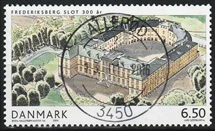 FRIMÆRKER DANMARK | 2004 - AFA 1393 - Frederiksberg Slot - 6,50 Kr. flerfarvet - Pragt Stemplet Allerød